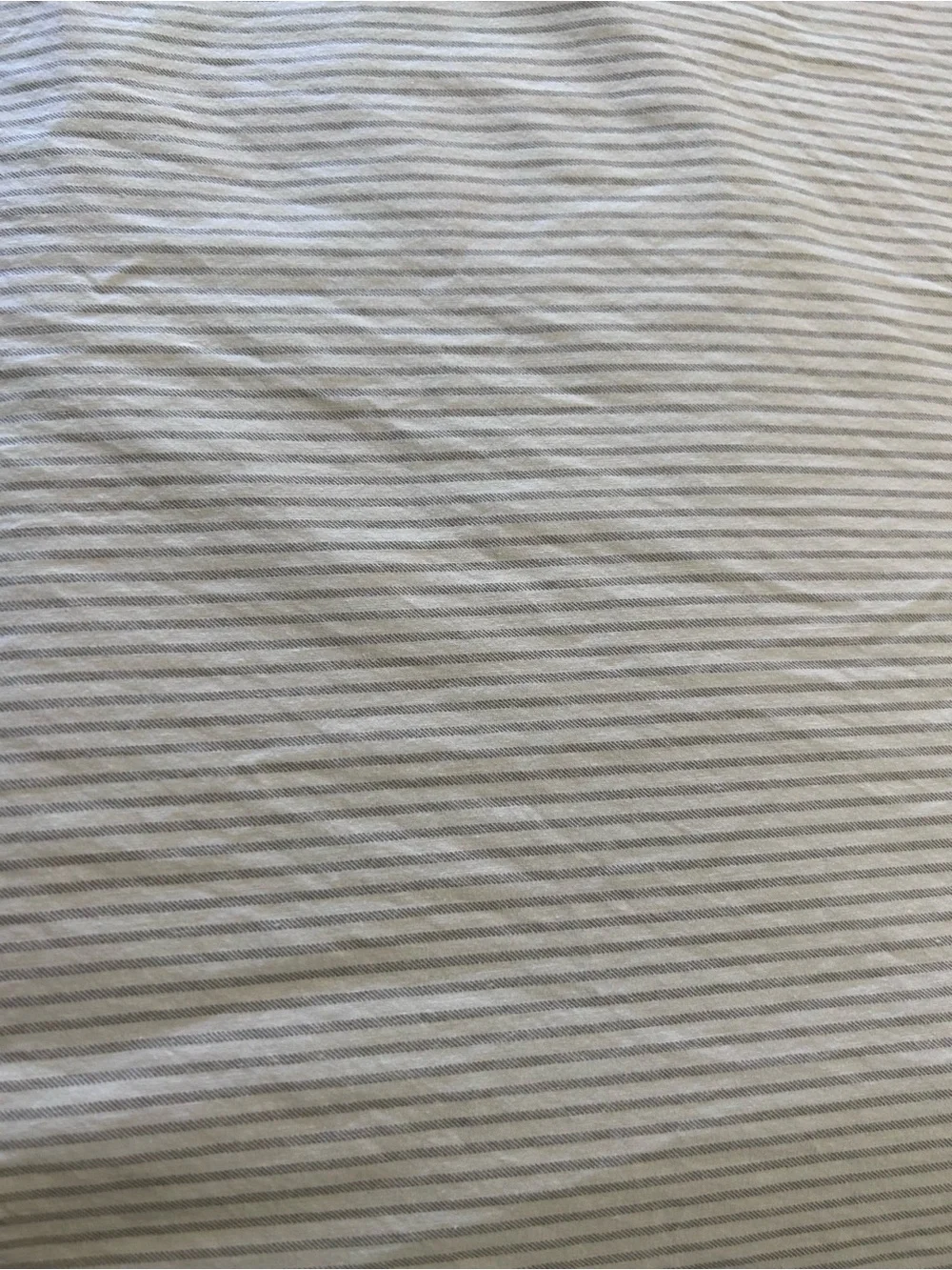 Ralph Lauren Home Gray White Striped Full Double Flat Sheet Cotton Classic